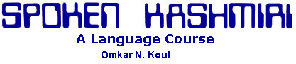 Spoken Kashmiri: A Language Course