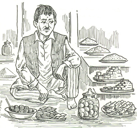A conversation with a sweetmeat seller